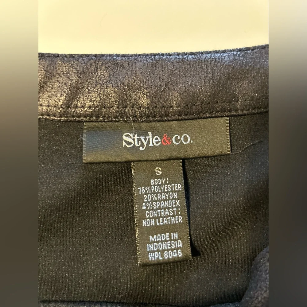 Style & Co Zip Up Black Blazer Size Small